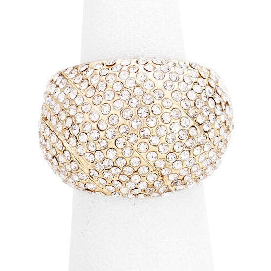 Rhinestone Pave Stretch Ring