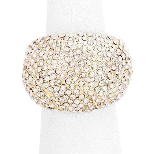 Rhinestone Pave Stretch Ring